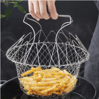 Chef Basket Kitchen Fry Basket Stainless Steel Frying Basket